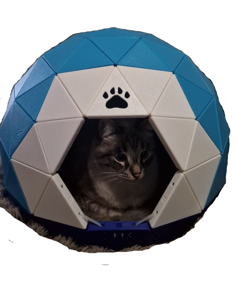 Japanischer Stil Geometrisches Katzenbett – Stilvoll & Gemütlich