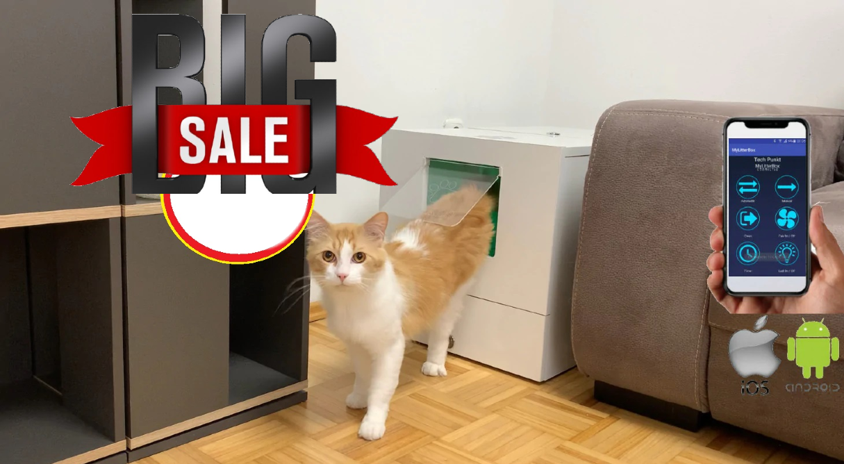 Techklo Luxus Möbel Selbstreinigende Katzentoilette