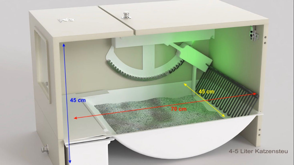 Techklo Luxus Möbel Selbstreinigende Katzentoilette
