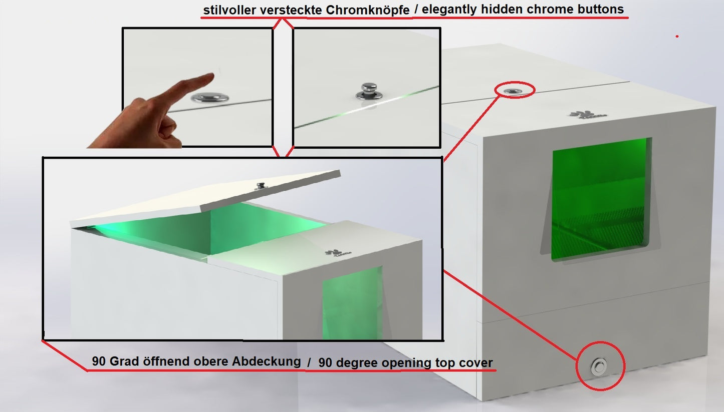 Techklo Luxus Möbel Selbstreinigende Katzentoilette